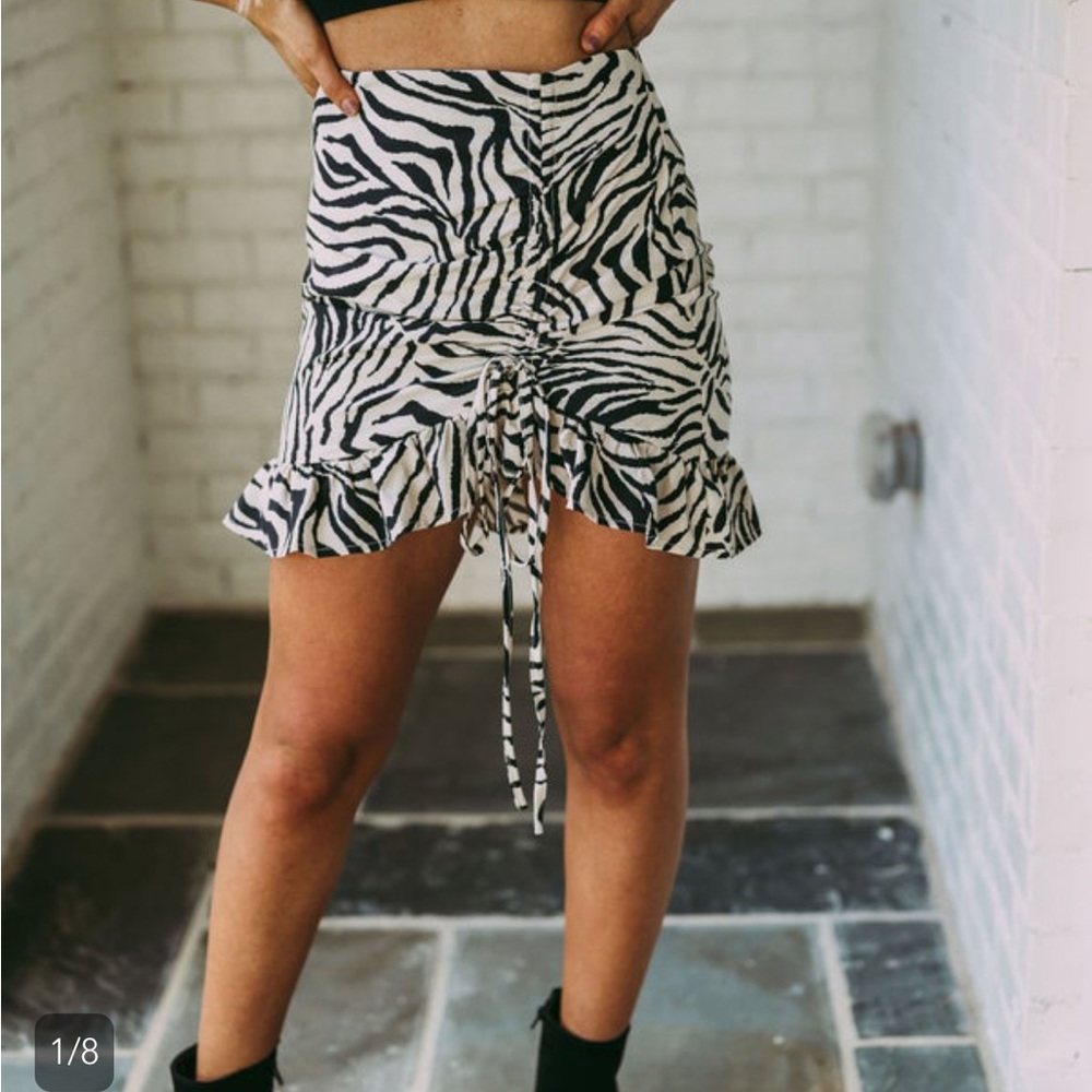 Zebra Printed Skirt